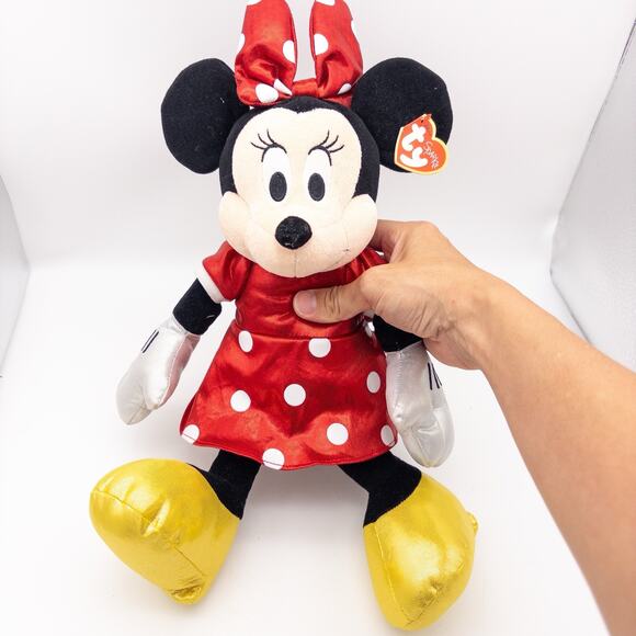 TY Sparkle Disney Classic Minnie Mouse Plush Stuffed 13" Doll Shimmer Toy w TAGS - Picture 5 of 9